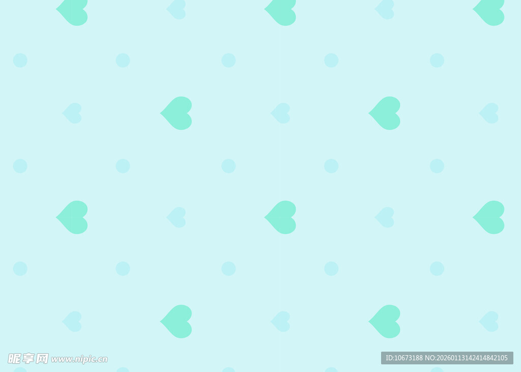 清新薄荷绿四叶草图案背景