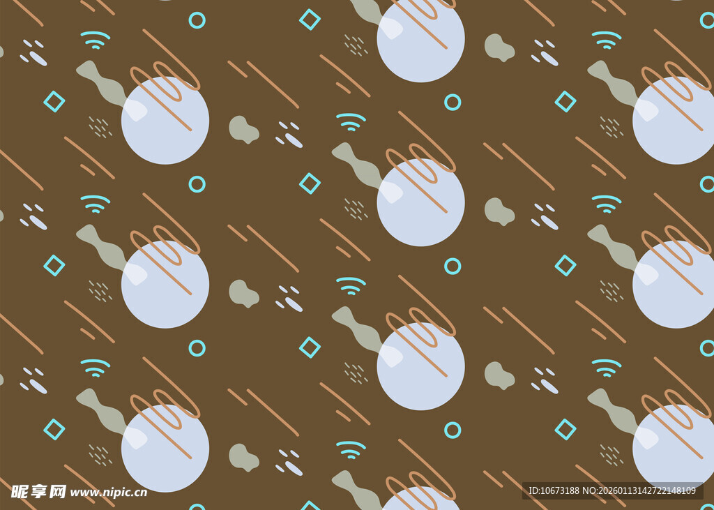 复古风圆形图案装饰背景