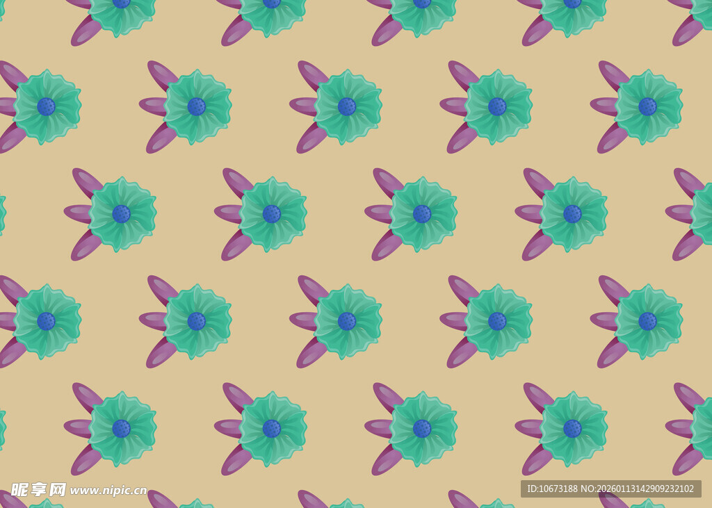 几何花卉图案背景纹理