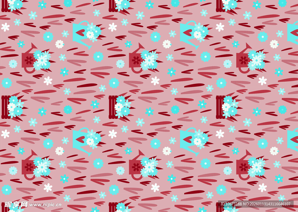 粉色系几何图案无缝背景