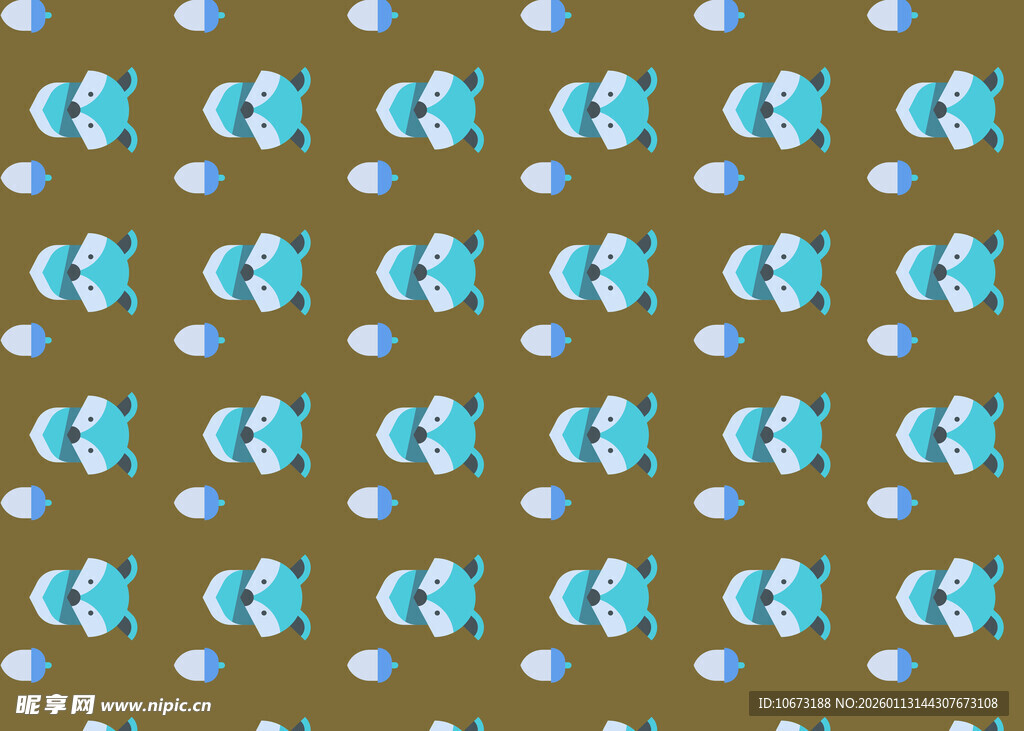 蓝白图案棕色背景纹理