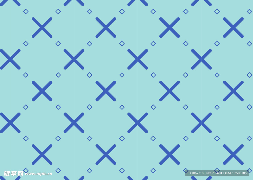 蓝绿十字图案无缝背景