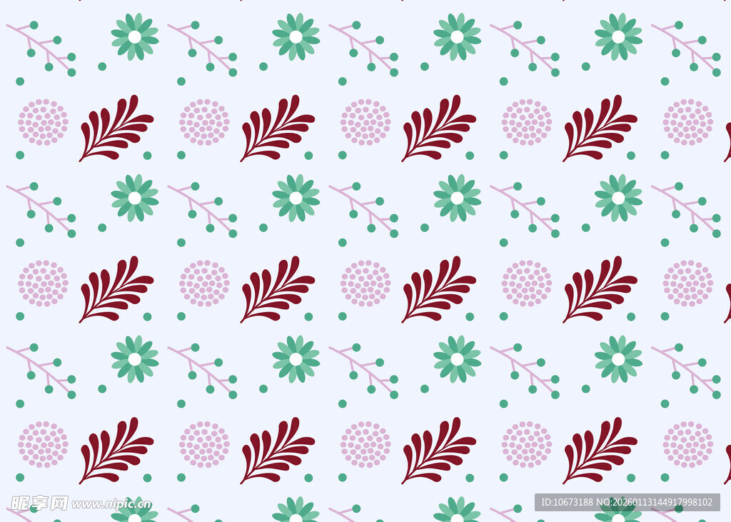 花卉叶子图案背景纹理