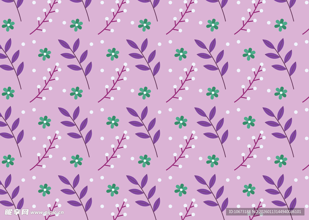 紫色花卉藤蔓图案背景