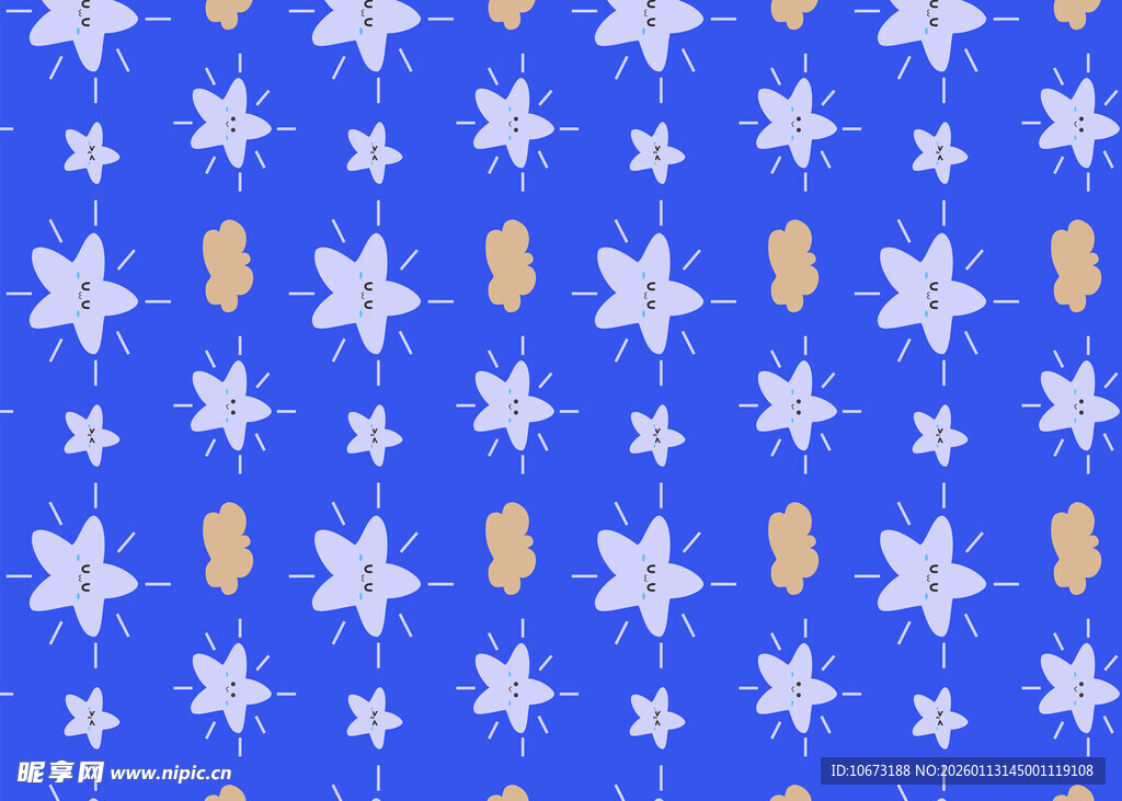 蓝色雪花图案背景