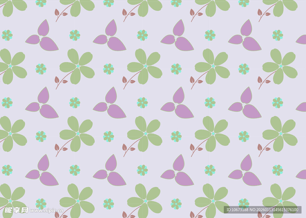 紫色花卉图案背景纹理