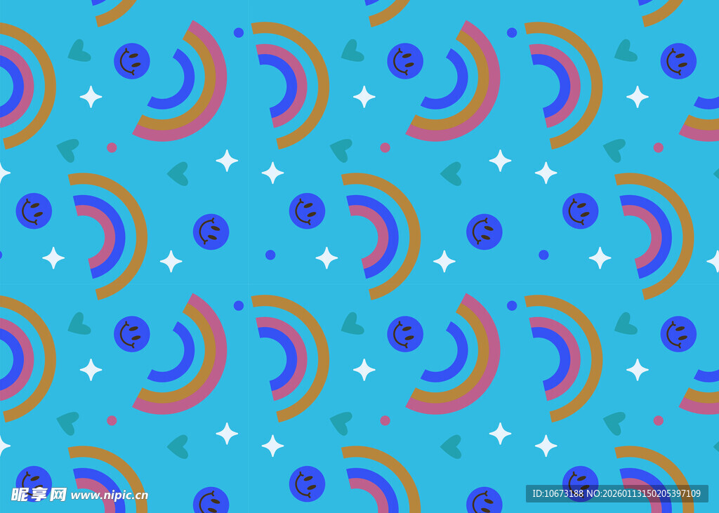 彩虹图案背景 