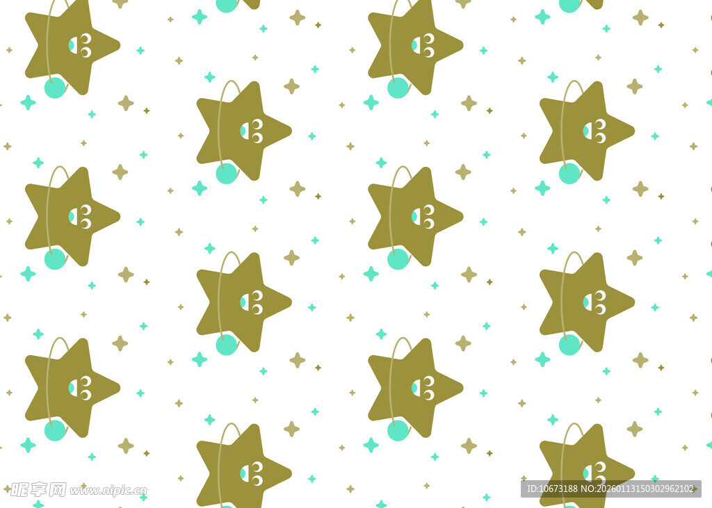 金色星星图案背景纹理