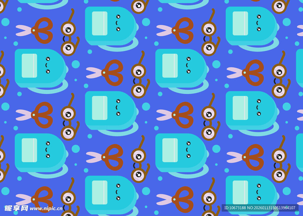 蓝色科技元素无缝图案