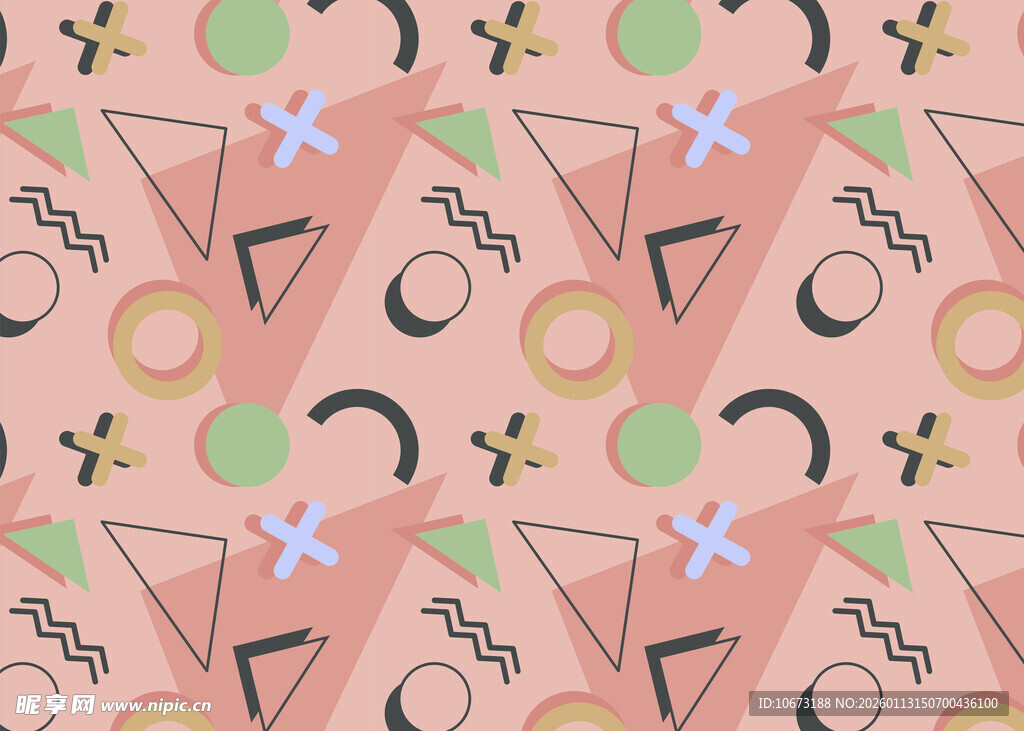 几何图案粉色系装饰背景