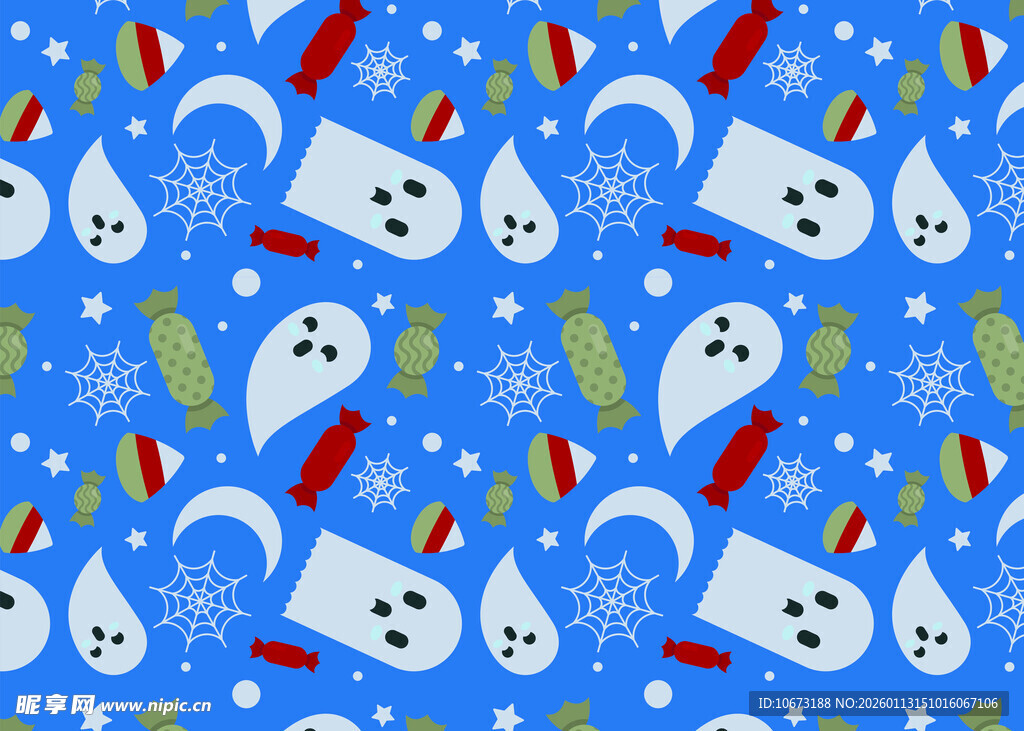 蓝色圣诞主题图案背景