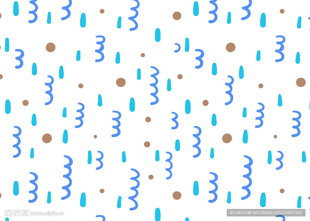 蓝色数字彩带图案背景