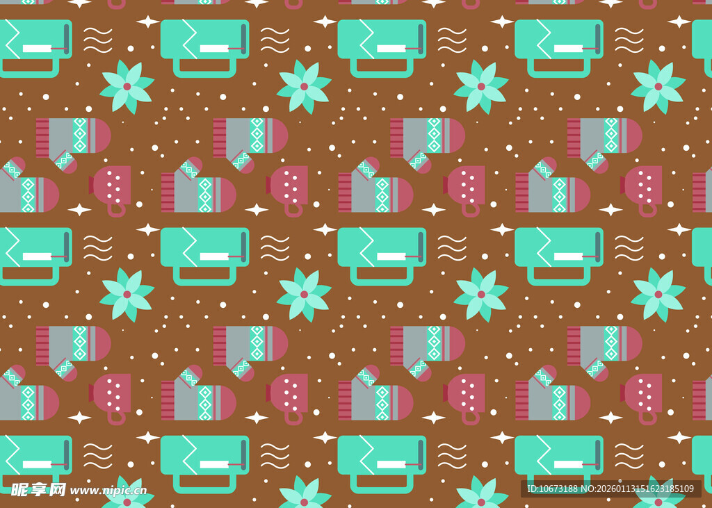 复古风节日礼物图案背景