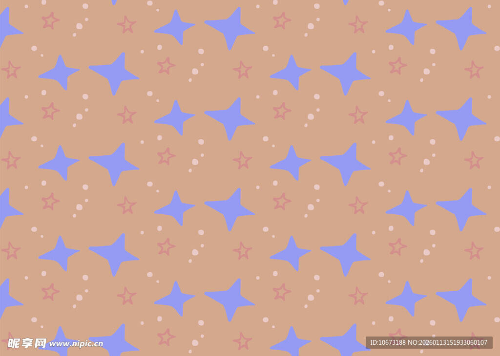蓝色星星图案背景纹理