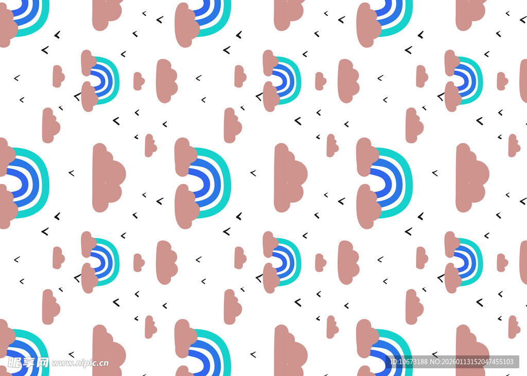 彩虹几何图案无缝背景