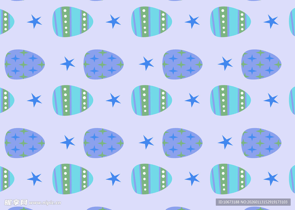 蓝紫底彩色图案无缝背景