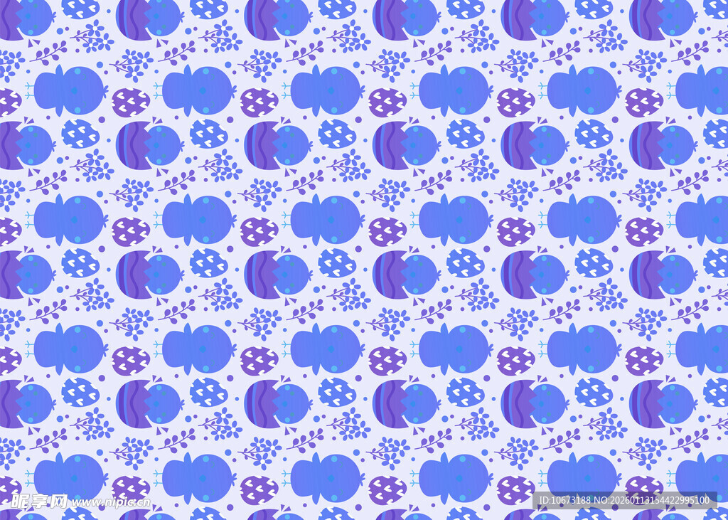 蓝紫色花卉图案纹理