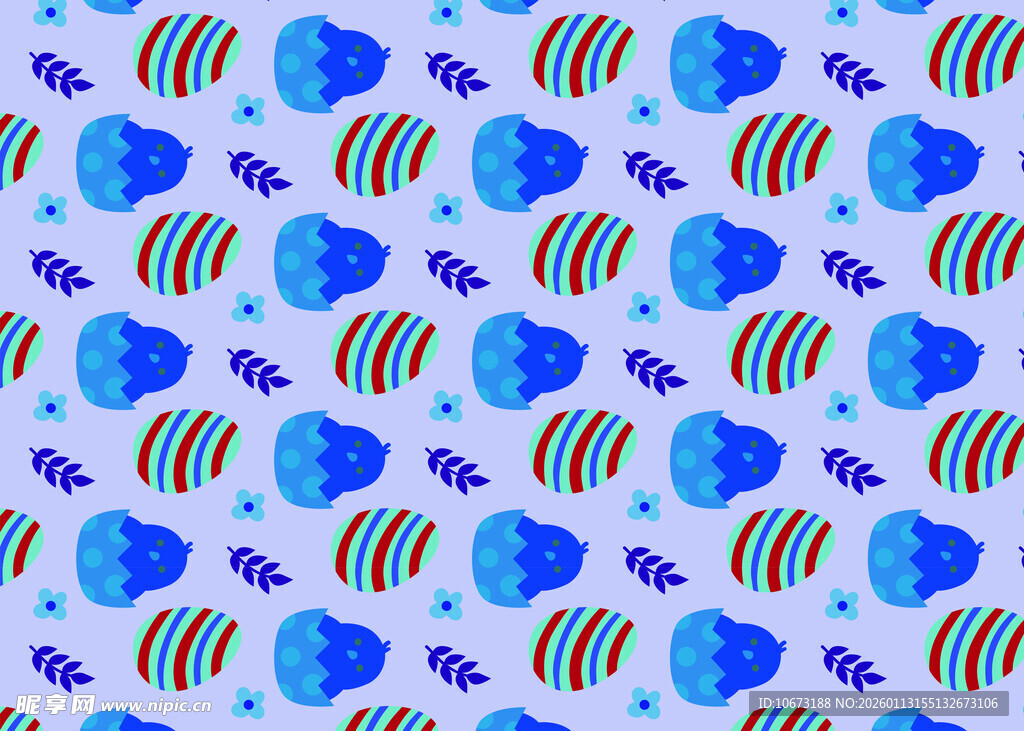 蓝色海洋生物图案背景