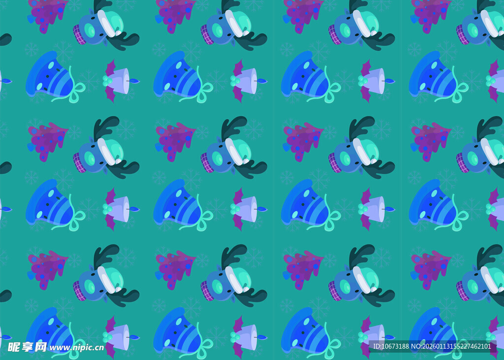 蓝紫花卉图案背景纹理