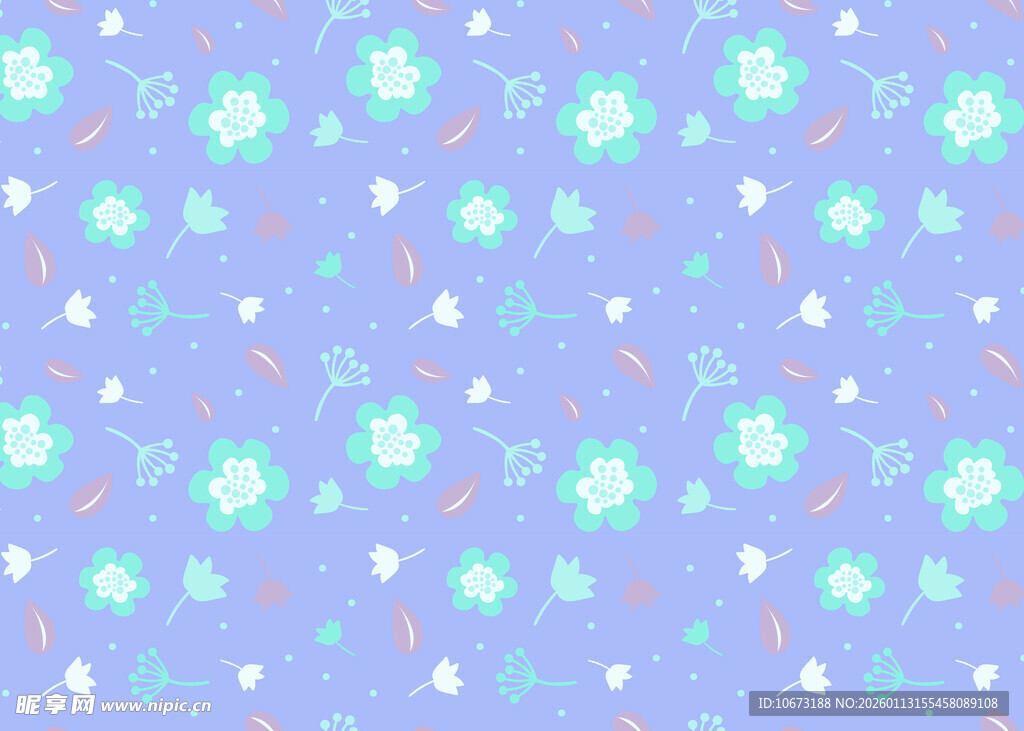 淡蓝色花卉图案背景