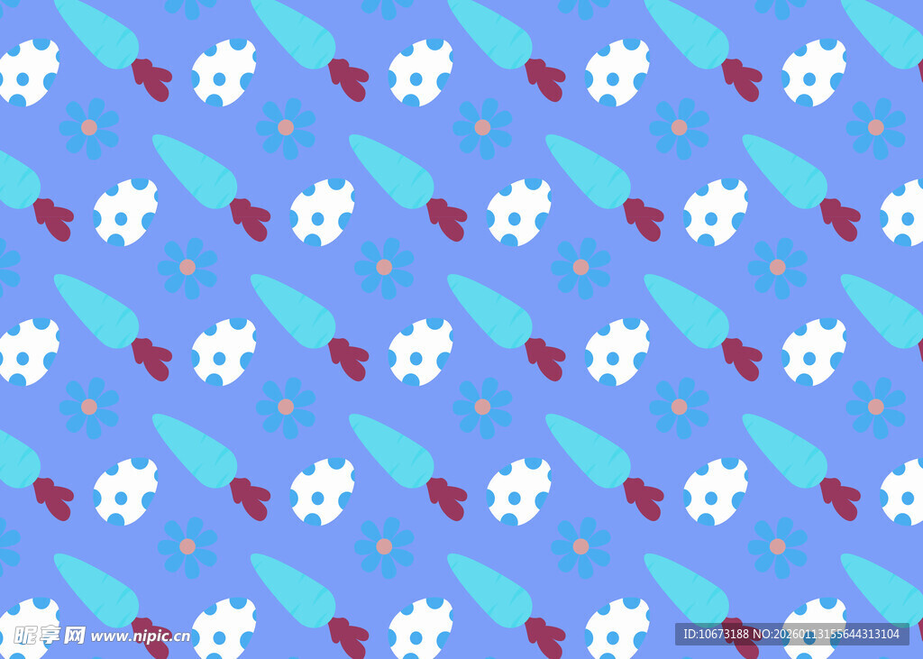 蓝底雪花图案背景