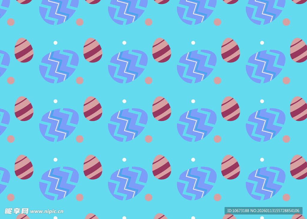 蓝色背景多彩糖果图案