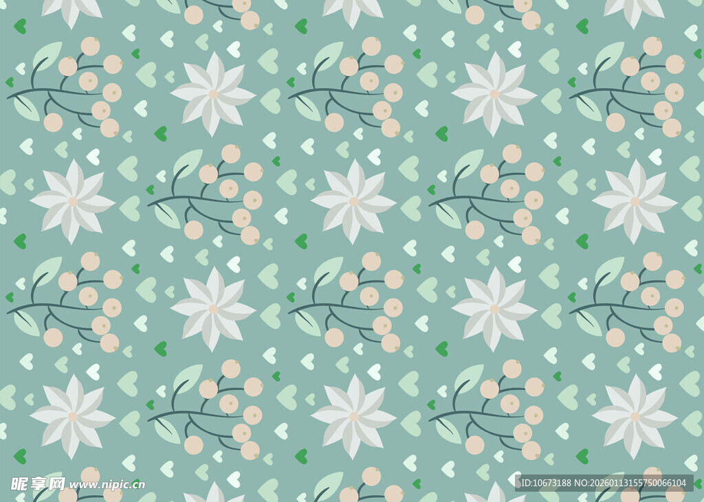 清新花卉图案背景