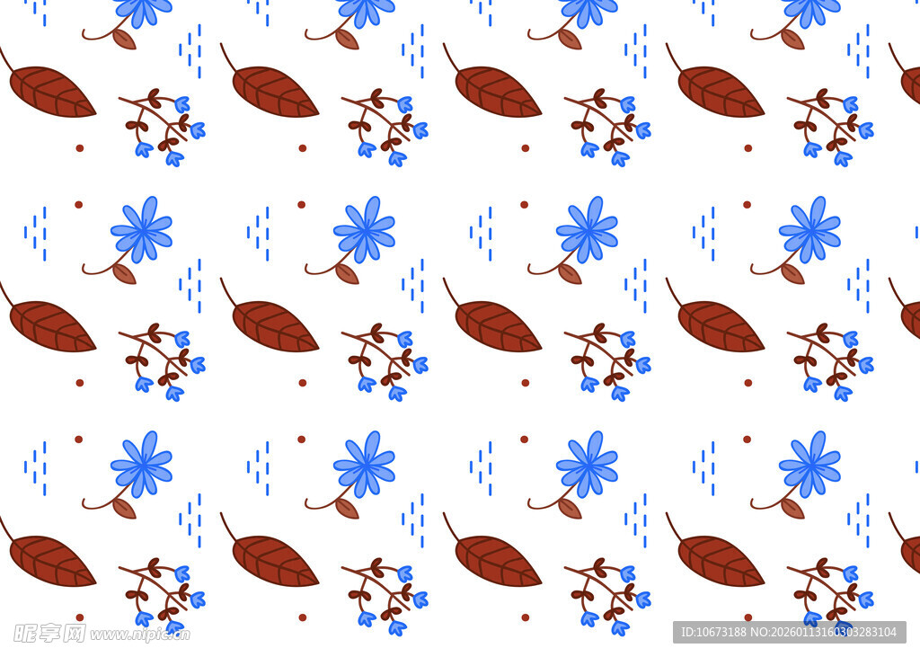 花卉叶子图案背景纹理