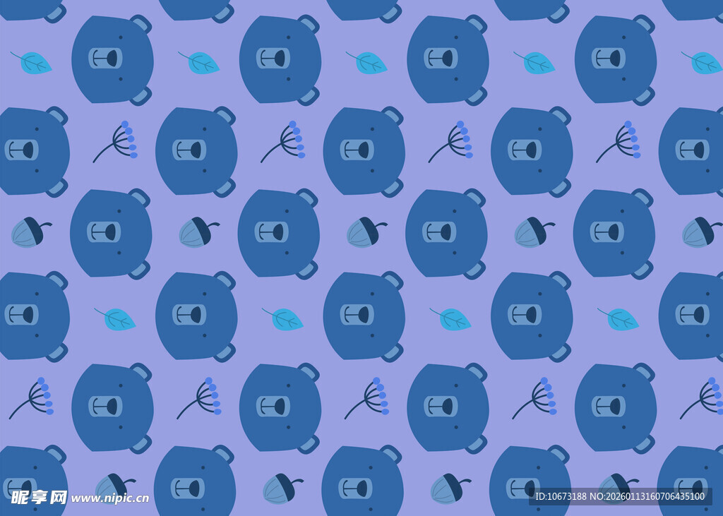 蓝色几何图案无缝背景