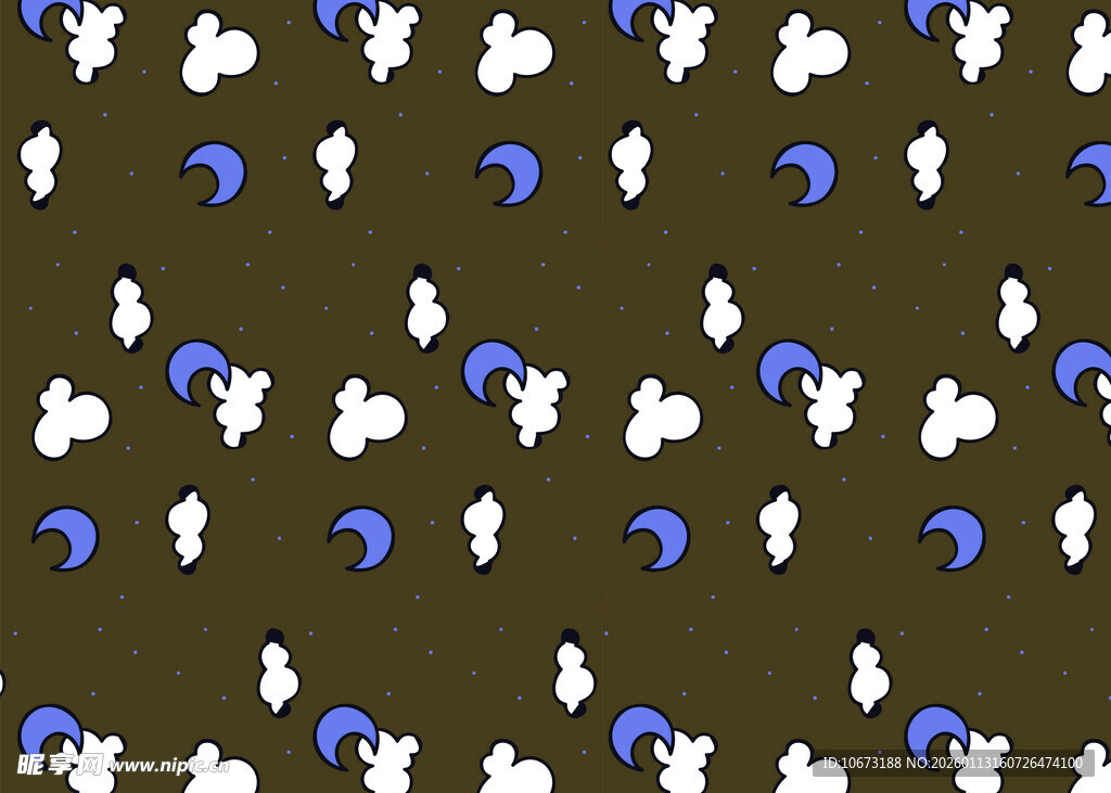 卡通云朵图案背景
