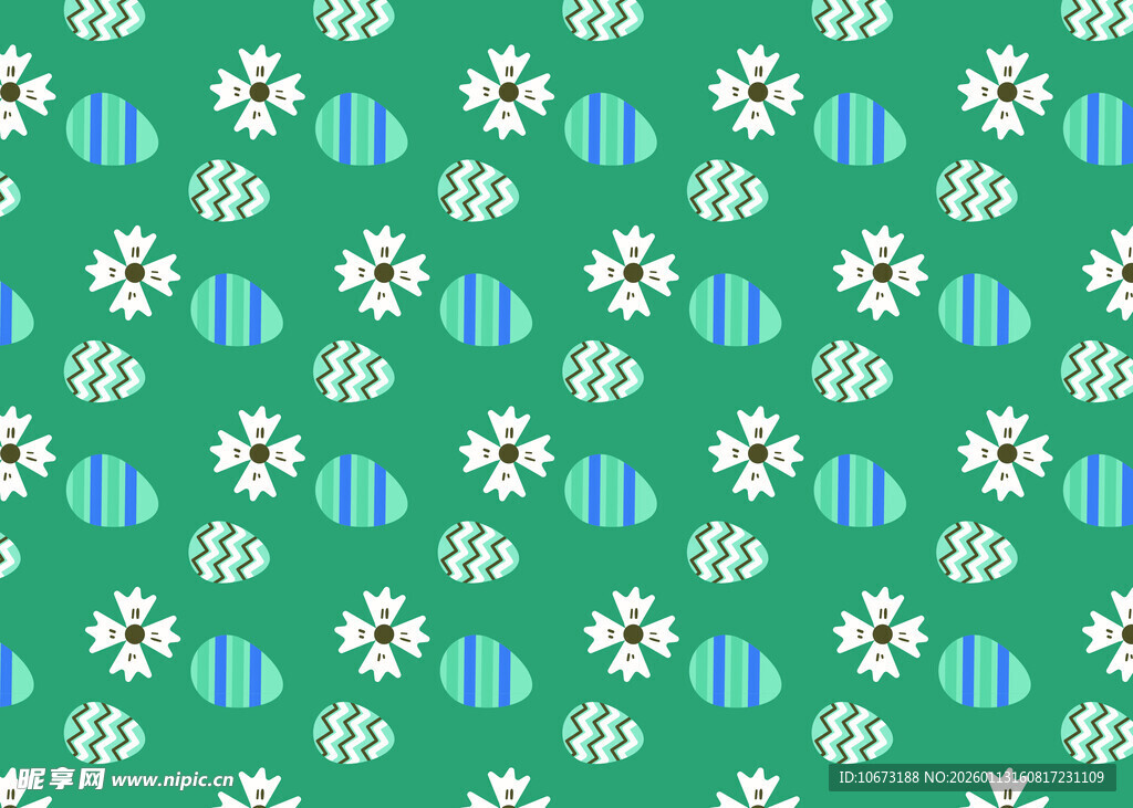 绿色底多彩几何图案纹理