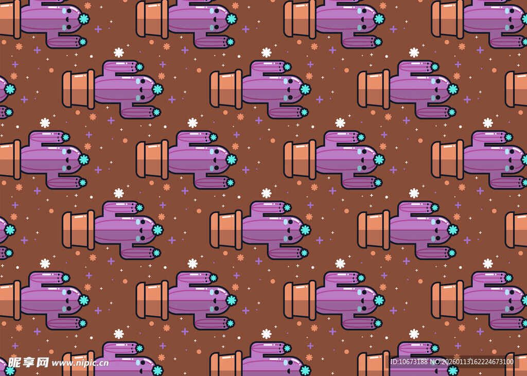 紫色机器人图案背景纹理