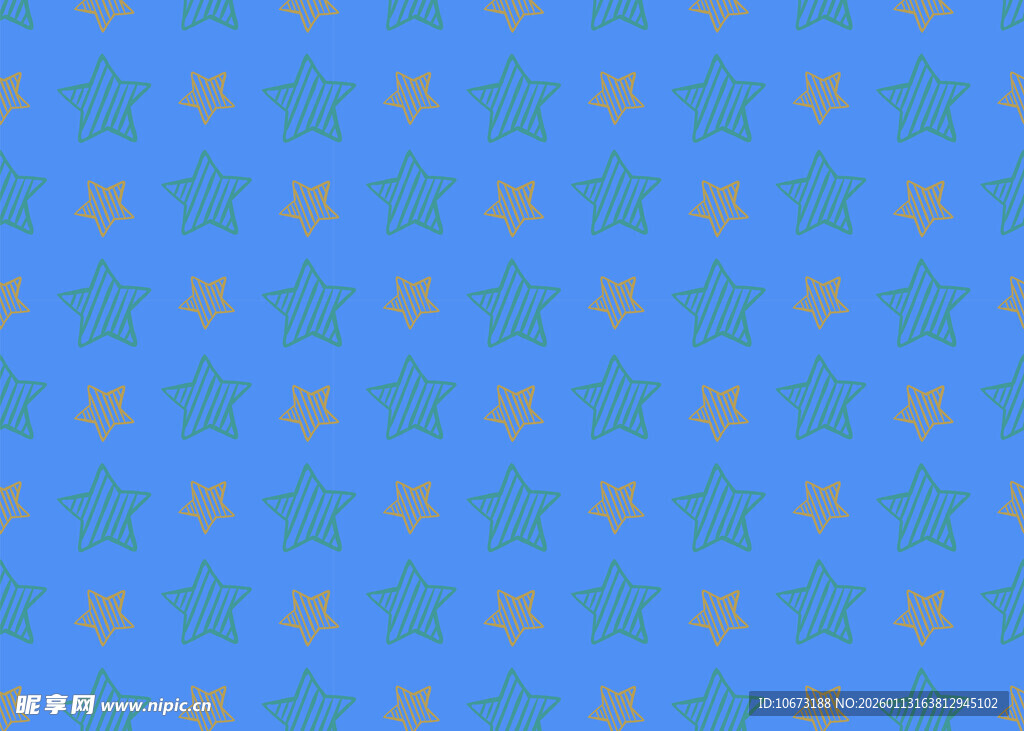 蓝色底纹带金色图案背景