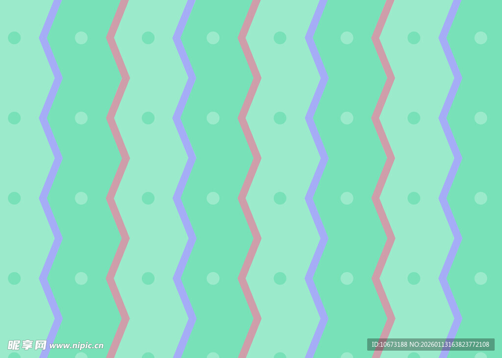 清新波浪圆点图案背景