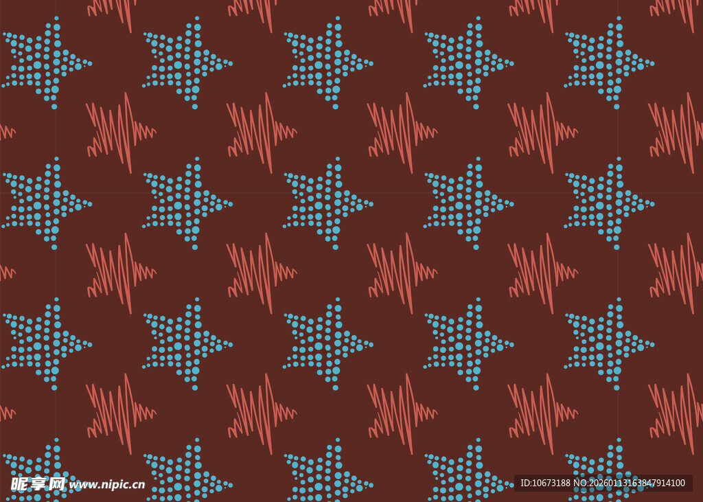 红蓝星形图案背景纹理