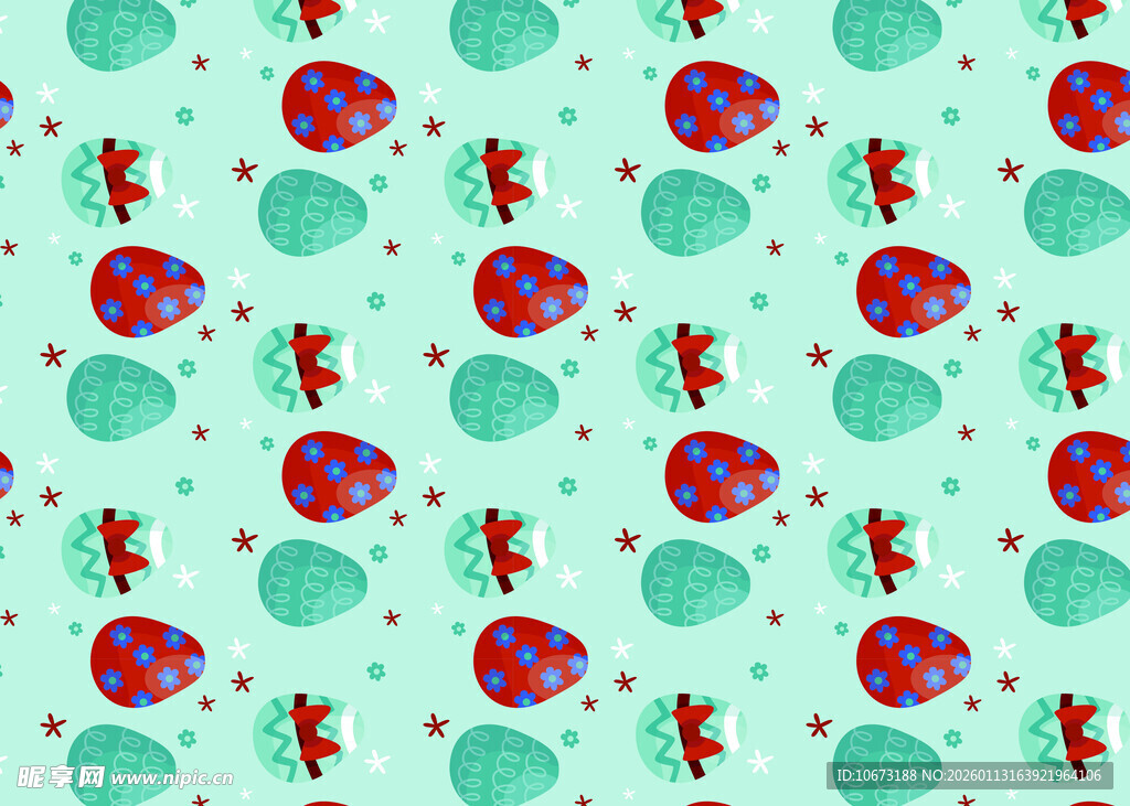 清新瓢虫圆点图案背景