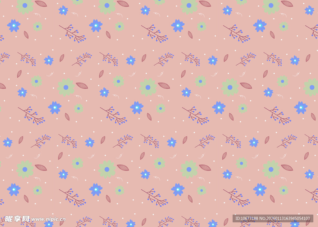 粉色花卉图案背景纹理