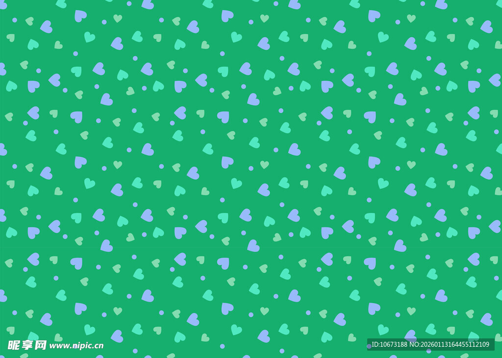 绿色底点缀紫色小点图案