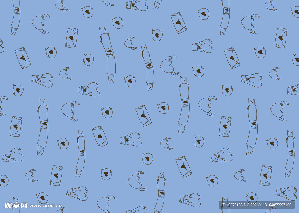 浅蓝色小鱼图案背景纹理