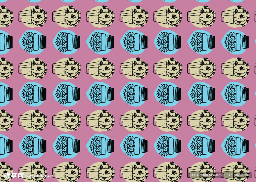 复古风几何图案背景纹理