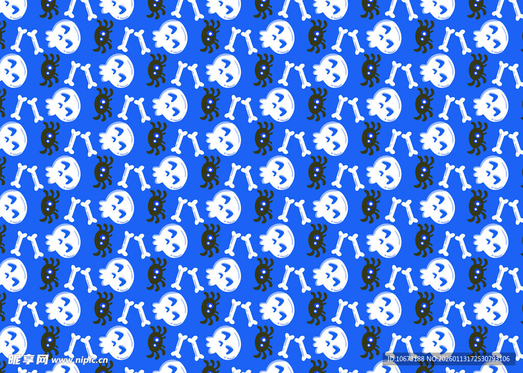 蓝色花卉图案背景纹理