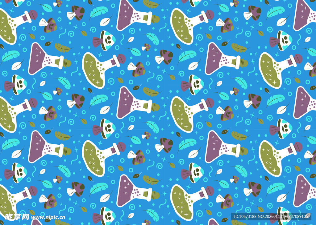 多彩喇叭图案背景