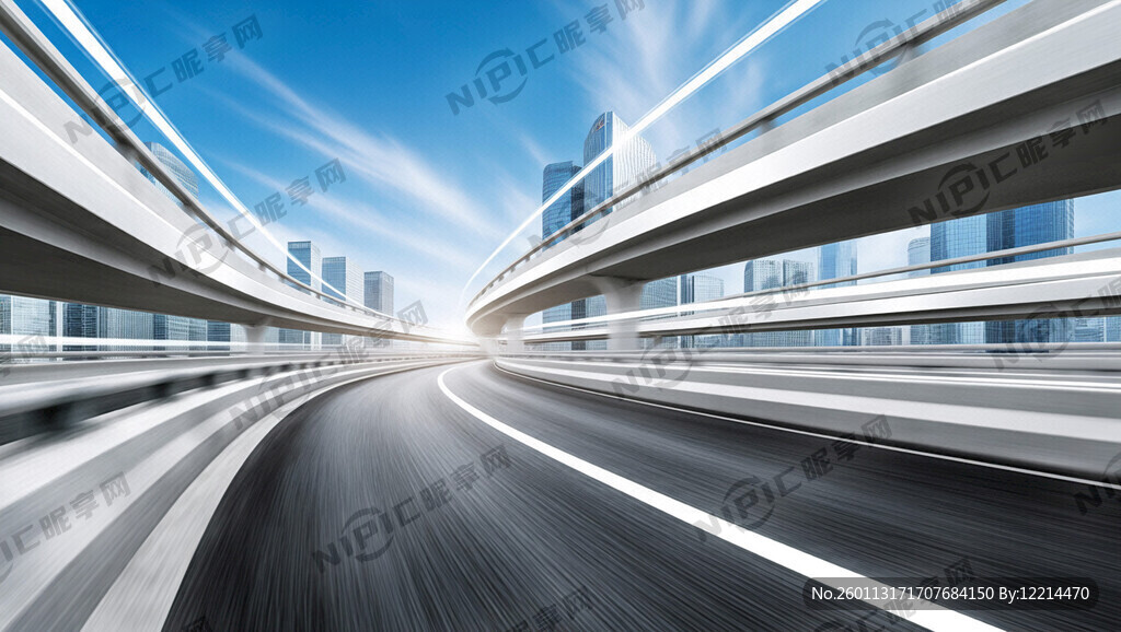 抽象的动态城市高速路网背景