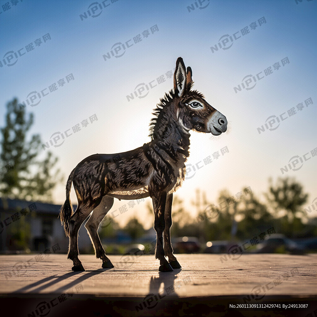 皮影戏道具：毛驴