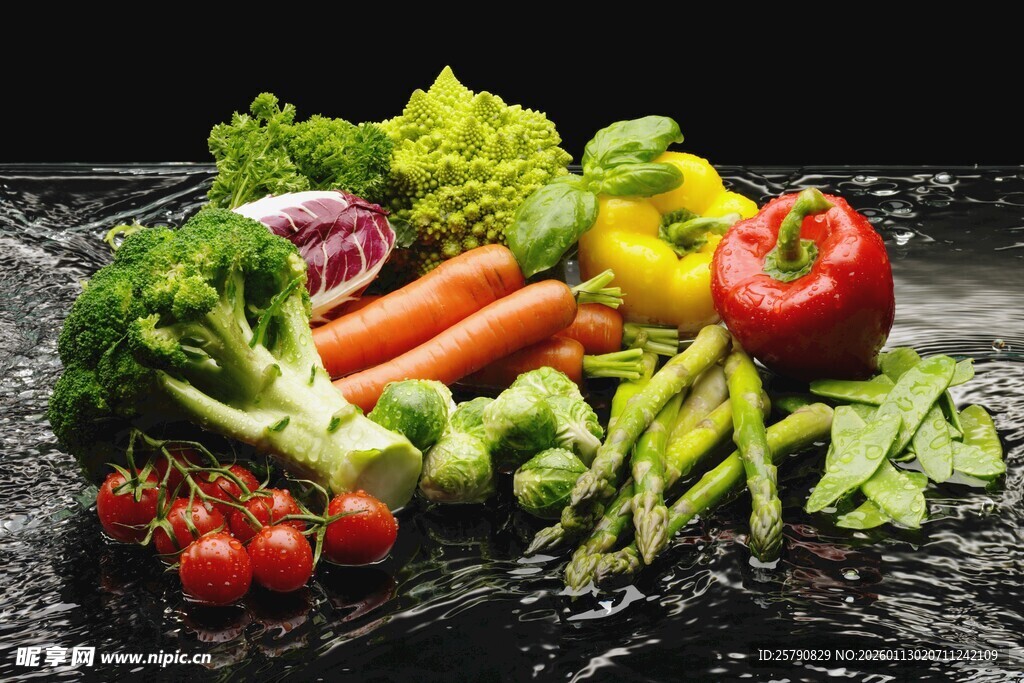 新鲜多彩蔬菜组合