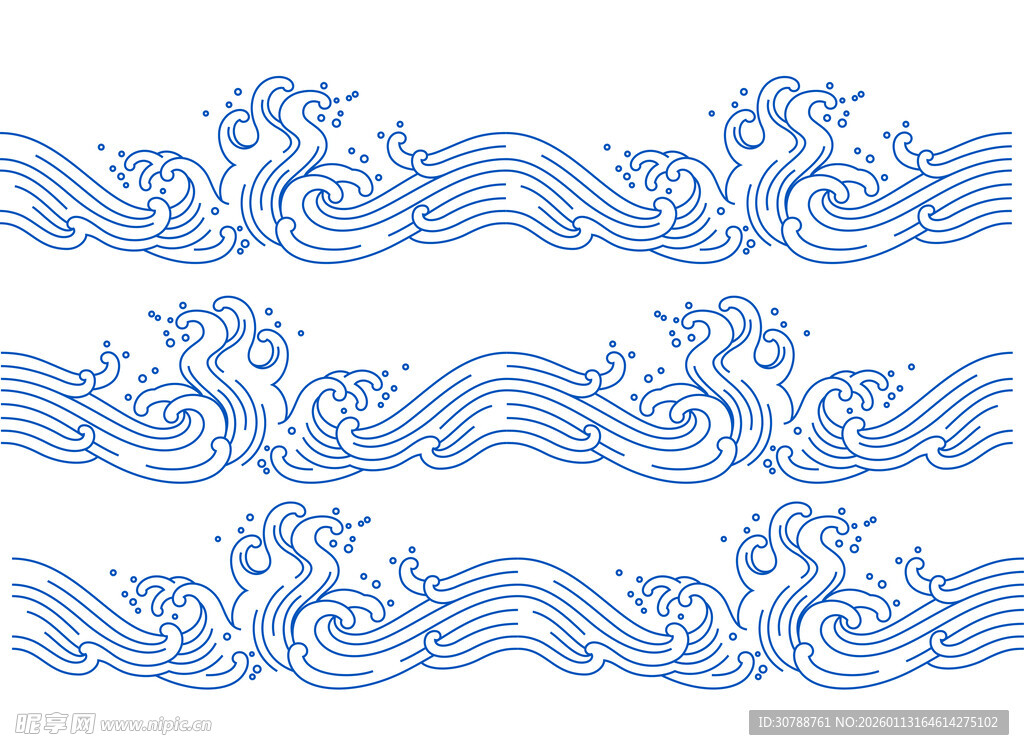 海浪花纹