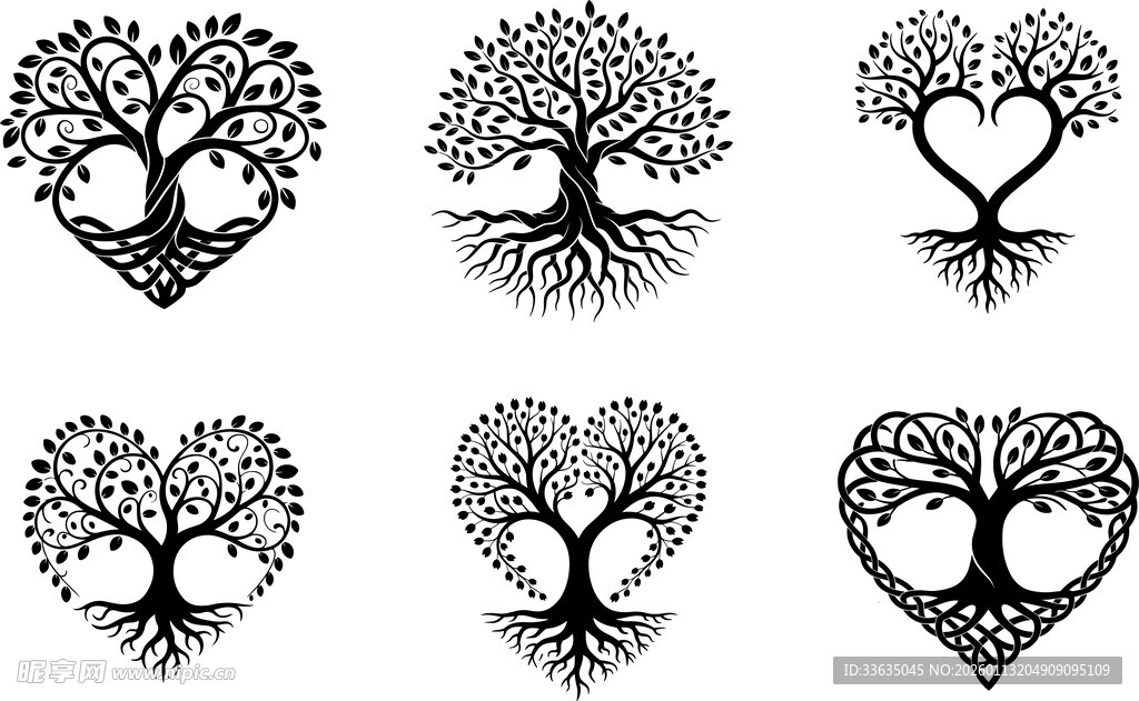 心形树图案