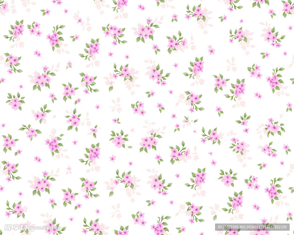 粉色碎花图案背景纹理
