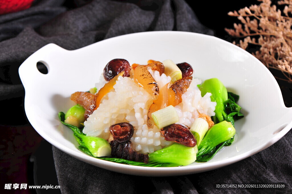 香菇青菜烩鱿鱼花