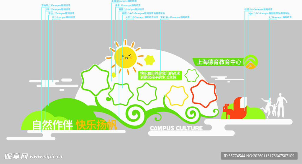 儿童文化墙 插画